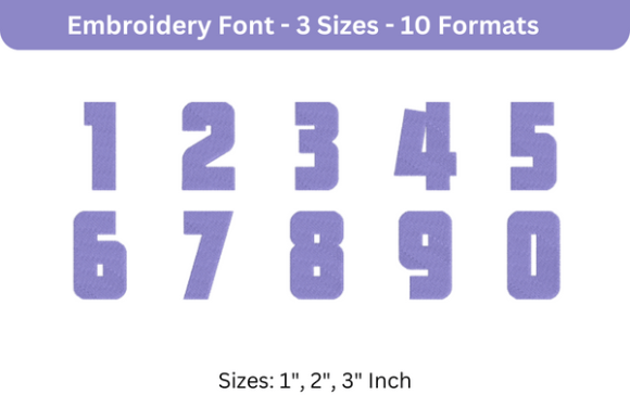 Aerojones Font 0 to 9