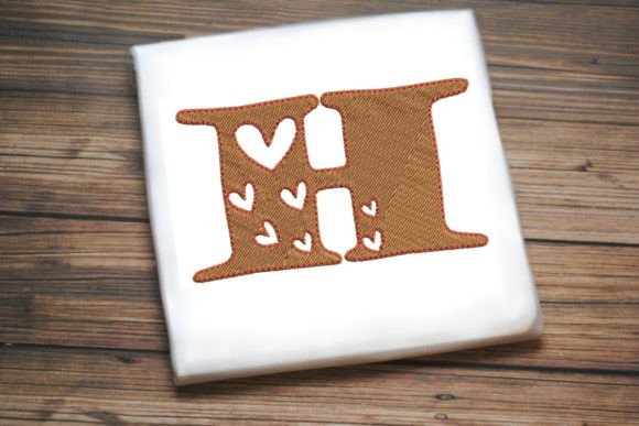 Alphabet Letter H Multi Heart