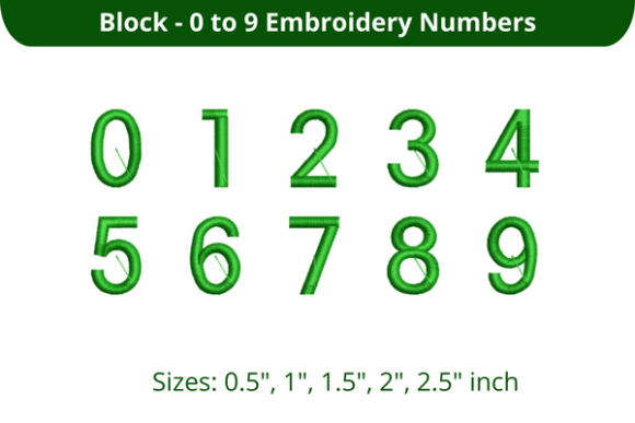 Block Font 0-9