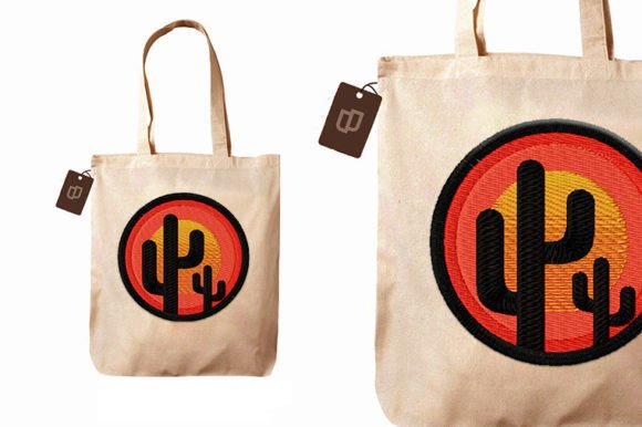 Cute Cactus Inside Circle Patch