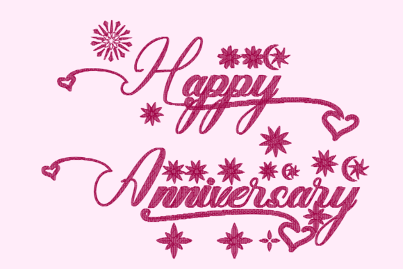 Happy Anniversary Lettering