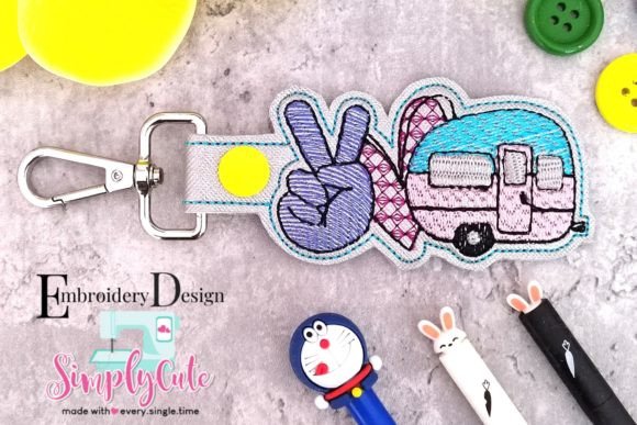 ITH Keychain Peace Love Camper