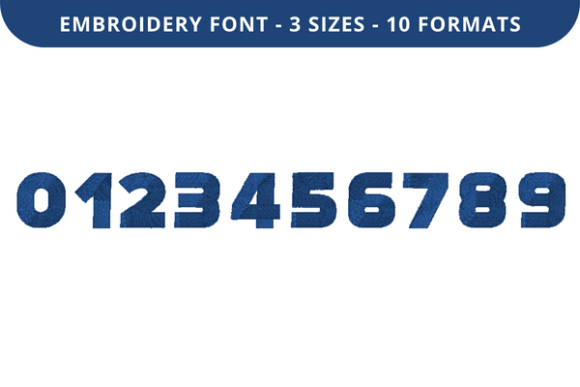 Pure Block Font 0 to 9