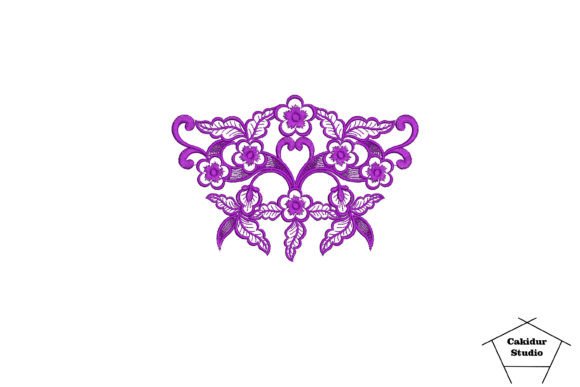 Purple Floral Lace