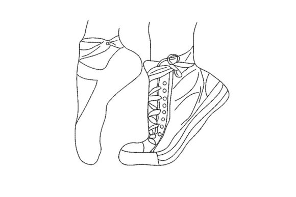 Sneakers and Pointe Shoes