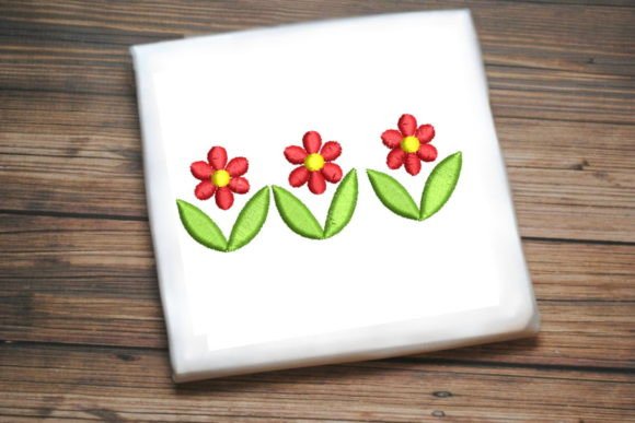 Three Red Pretty Flowers