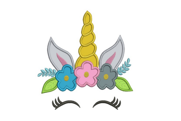 Unicorn Face Applique